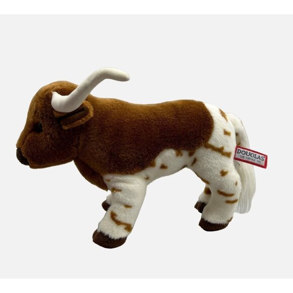 Douglas Cuddle Toy Fitzgerald Texas Longhorn Bull 1843 Plush Stuffed Animal 2015 - Picture 2 of 11